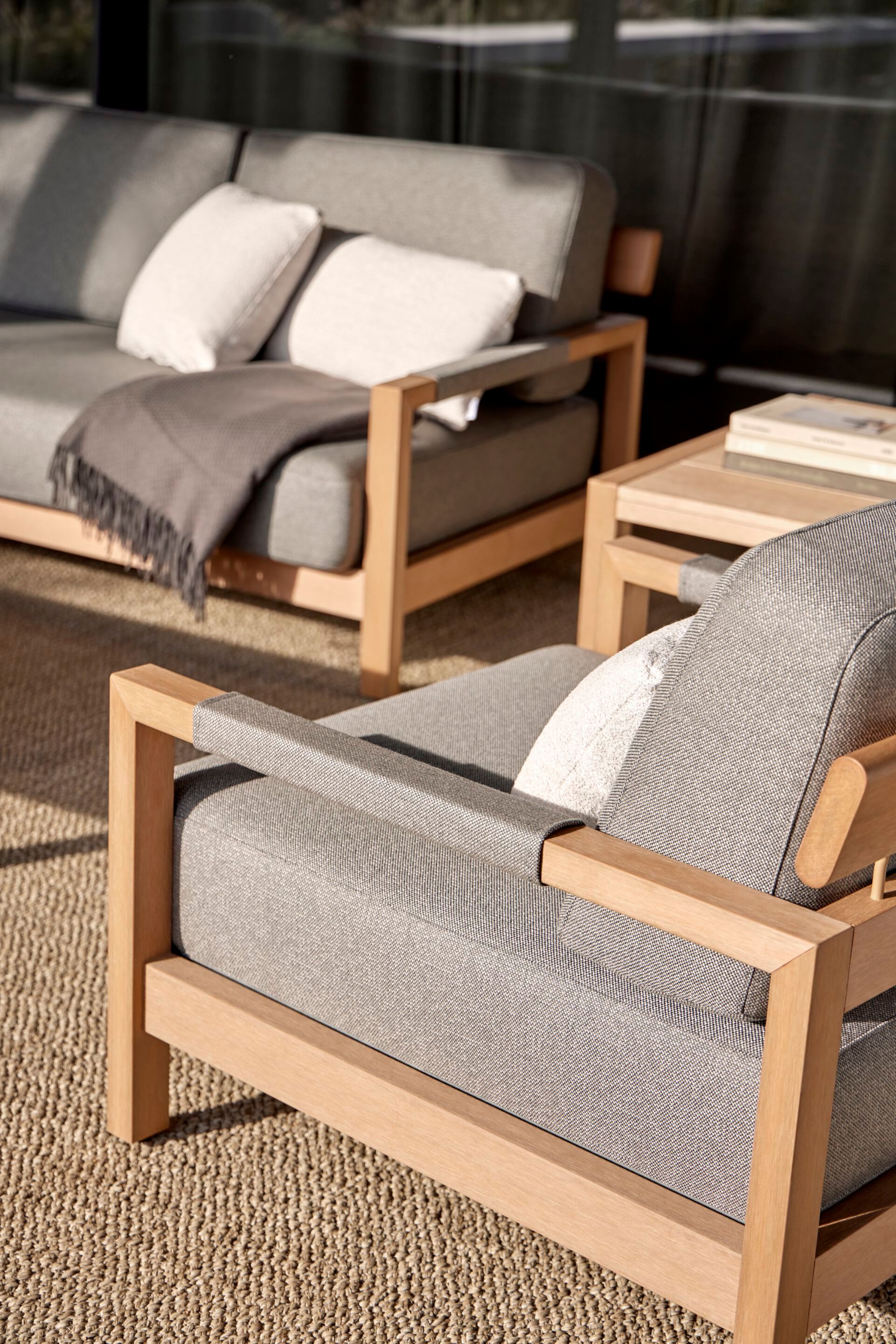 3-местный тканевый садовый диван POINT Kubik ARCH-00062267 - Вид №4