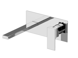 Настенный смеситель для раковины с пластиной