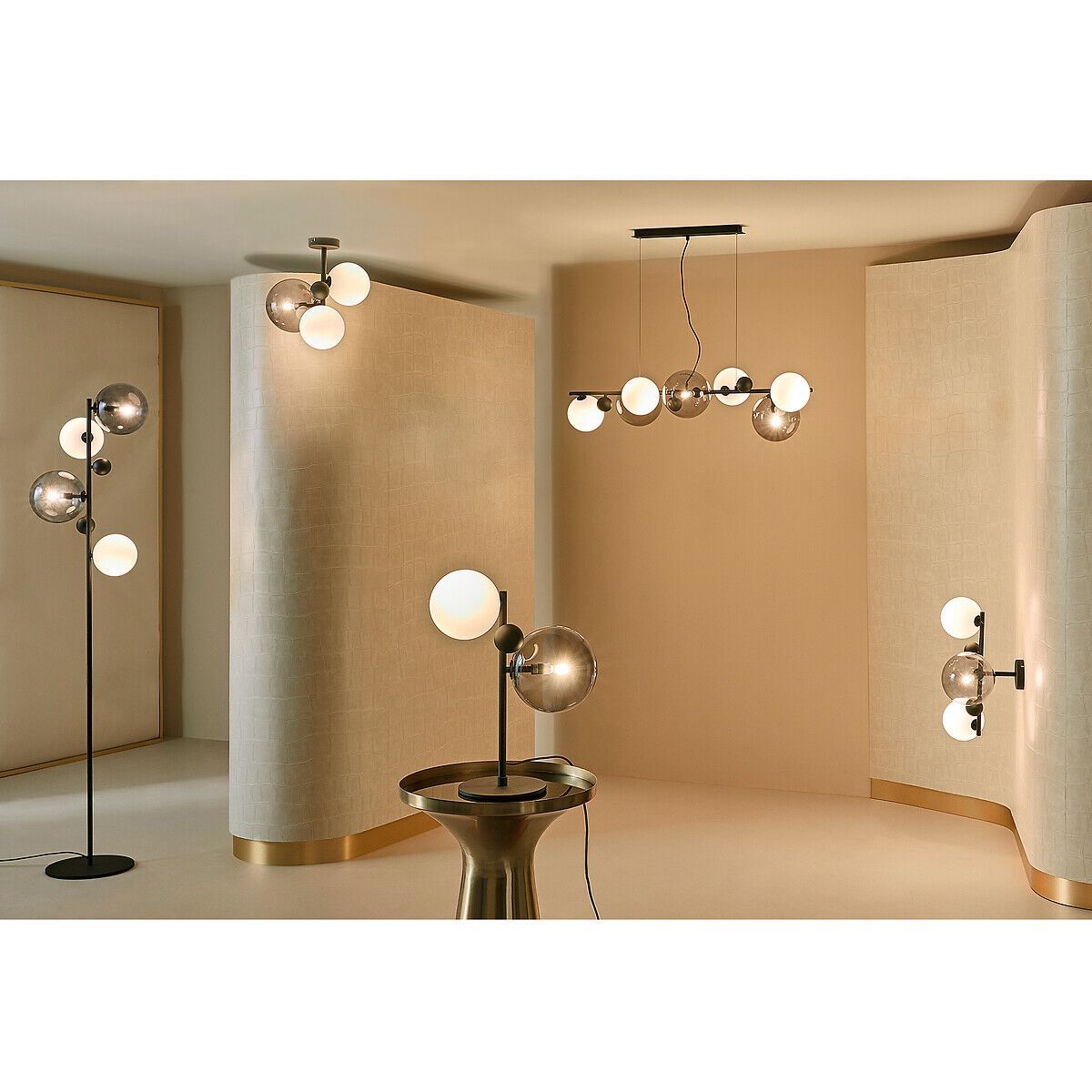 Светодиодная напольная лампа из стали и стекла AMPM Bullesco ARCH-00098411 - Вид №3