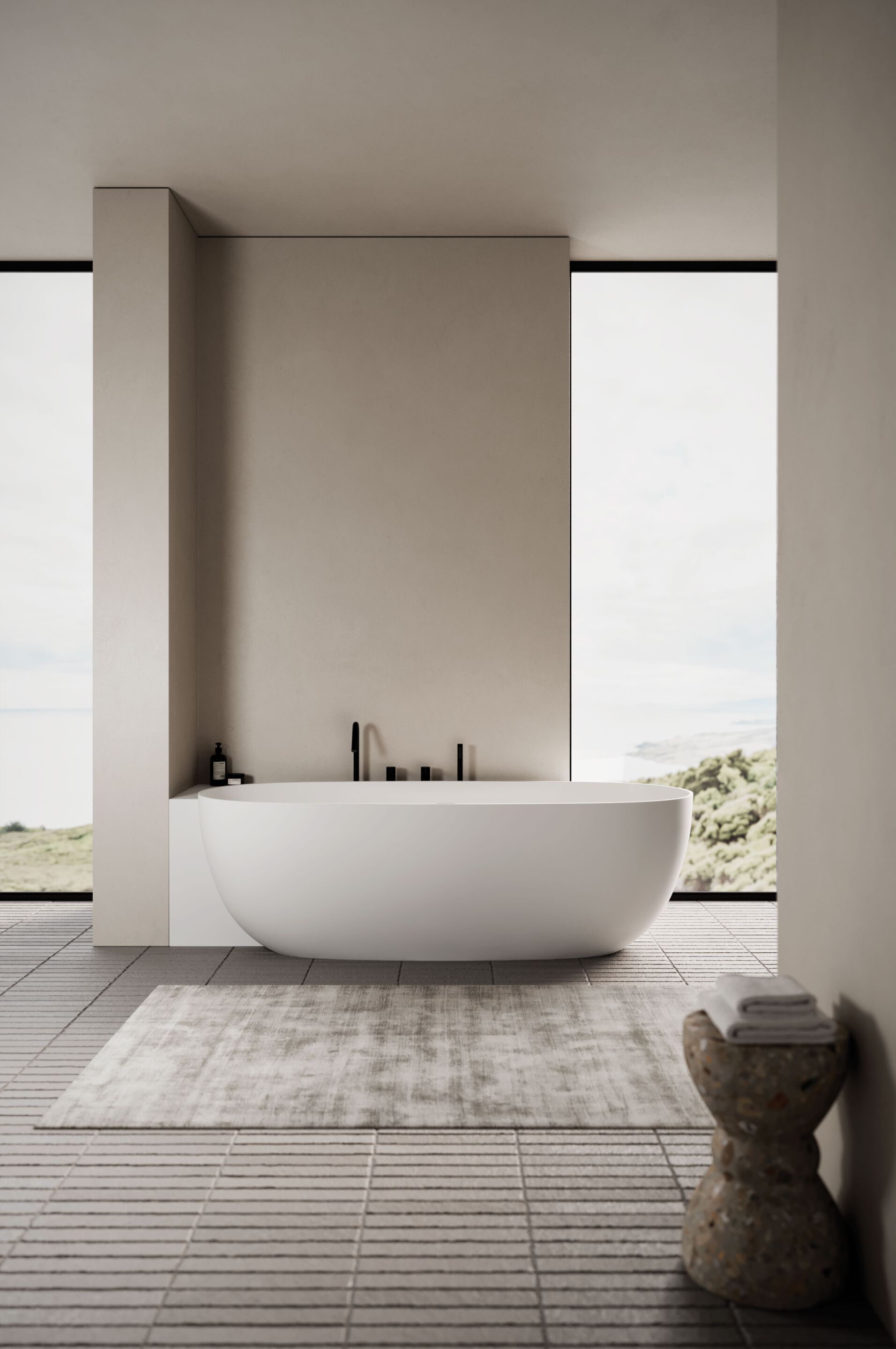 Отдельно стоящая или настенная овальная ванна DISENIA ELLISSE ARCH-00029737 - Вид №2