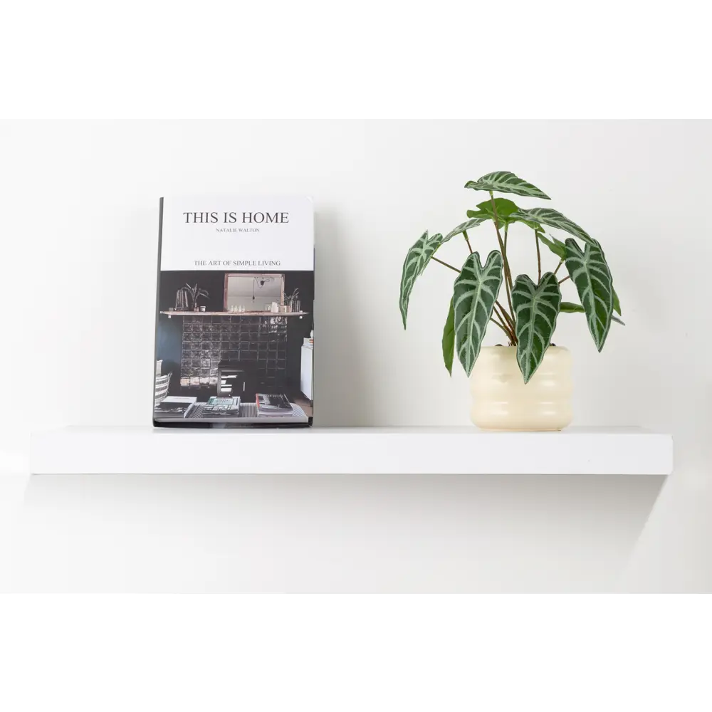 Настенная полка KONSENSA 60x23.5 см со скрытым креплением МДФ цвет белый STLM-2135100 - Вид №7