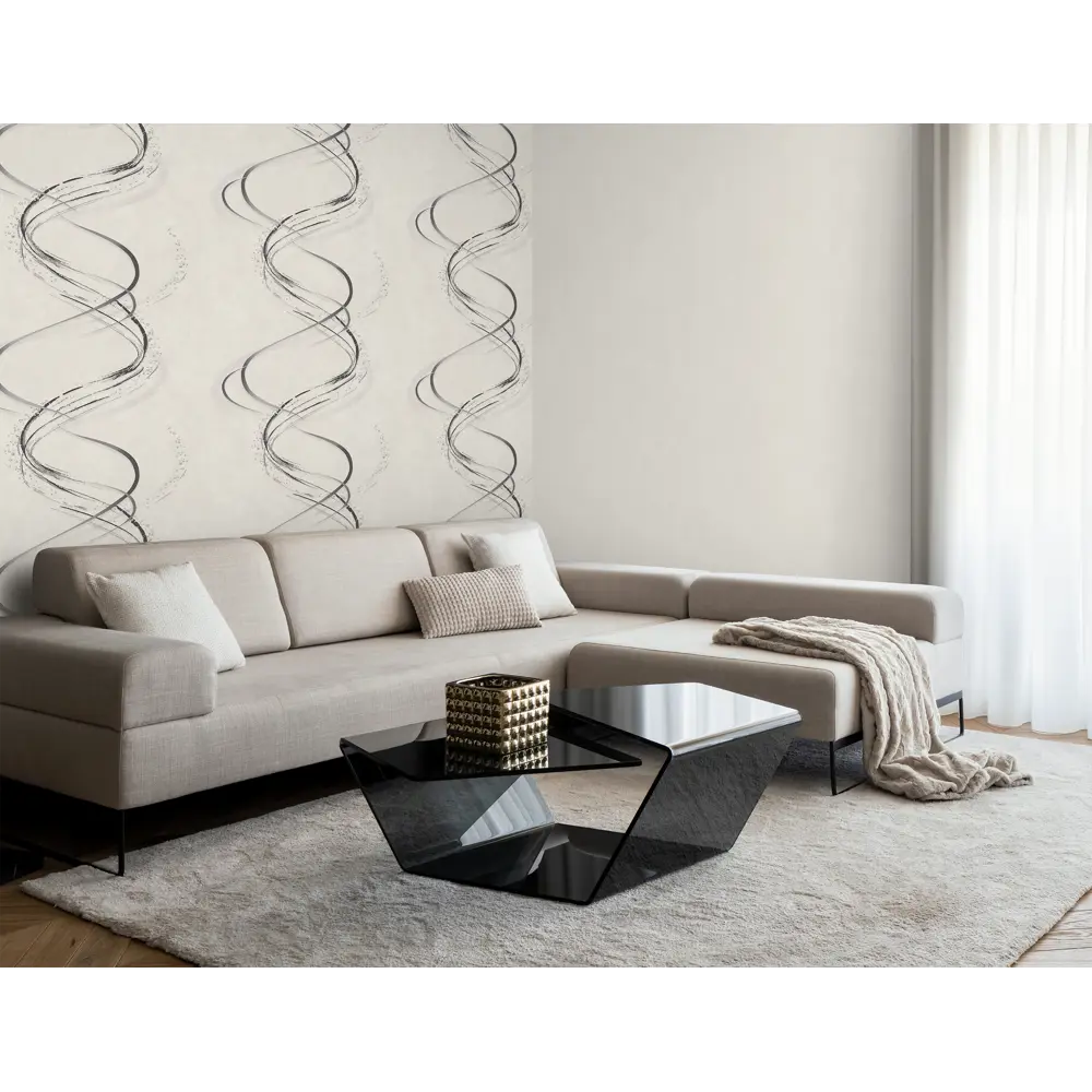 Обои флизелиновые Ateliero Tornado белые 1.06 м At589241 STLM-2095636 - Вид №5