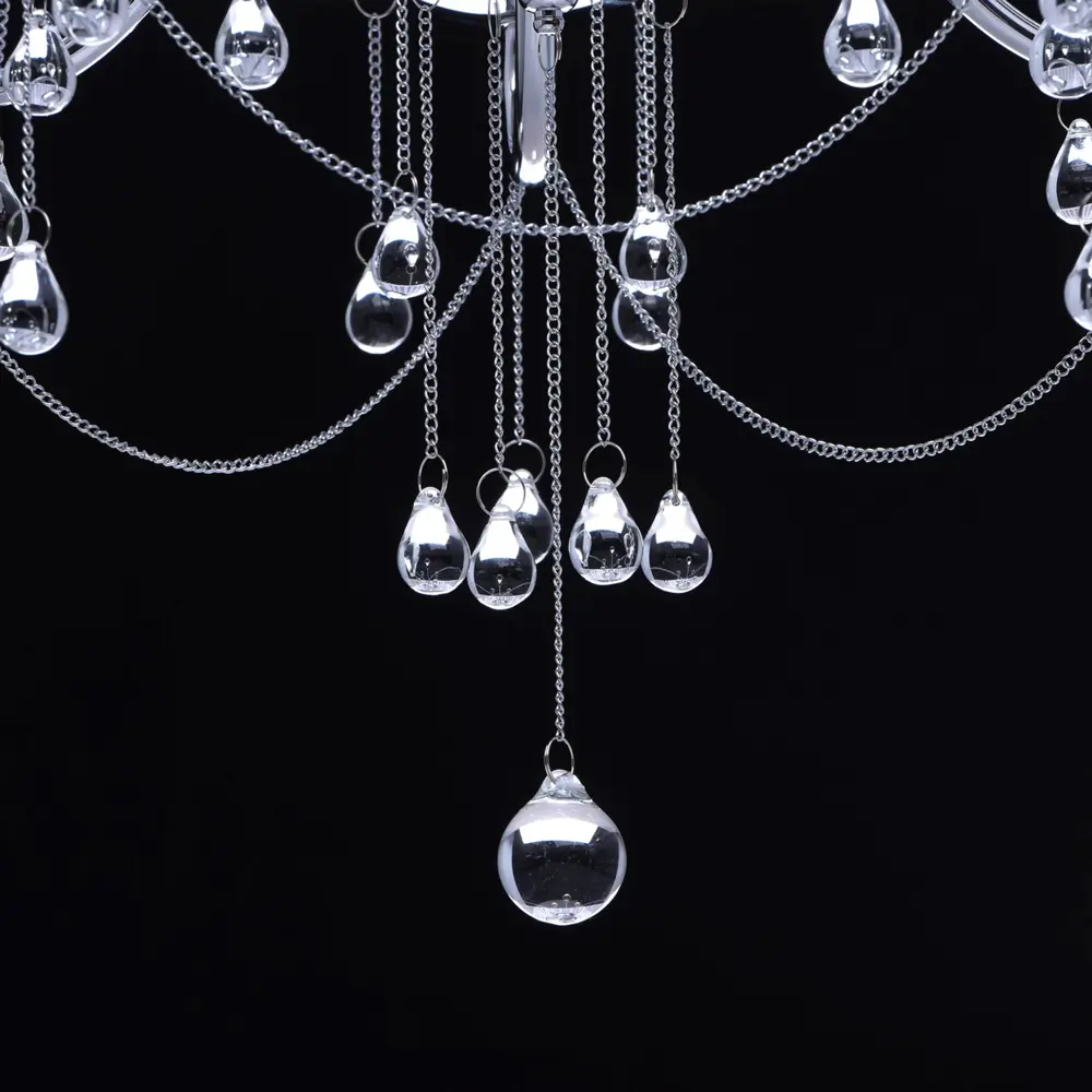 Люстра Нора 5xE14x60 Вт, металл/текстиль, цвет хром/белый MW-Light STLM-2124831 - Вид №10