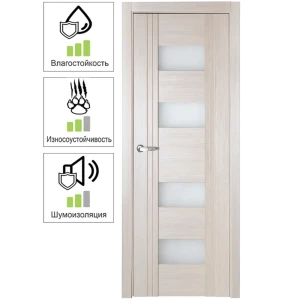 Дверь межкомнатная Селект остеклённая ПВХ цвет эшвуд 90x200 см (с замком)