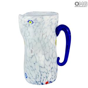 2946 ORIGINALMURANOGLASS Кувшин для вина и воды Монохром - Белый - Original Murano Glass OMG 18 см