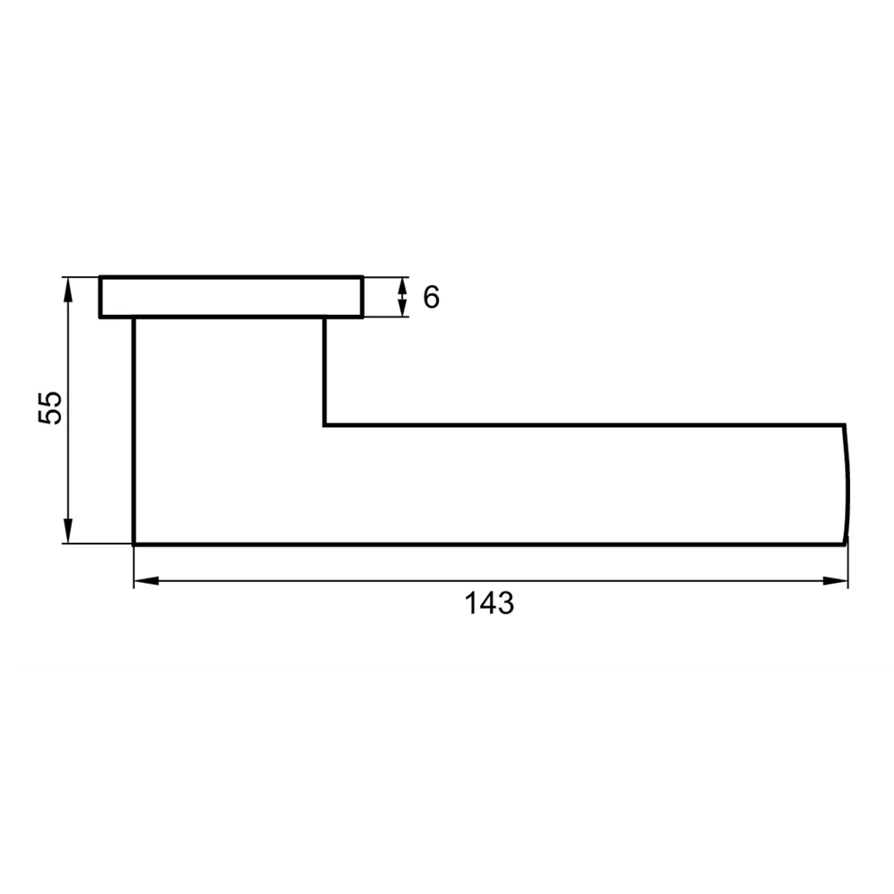Дверные ручки PUERTO Slim Латте в матовом хроме для межкомнатных дверей 86523088 STLM-0069612 - Вид №4
