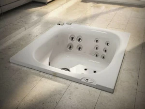 Jacuzzi® Встроенная 2-местная гидромассажная ванна Italian design