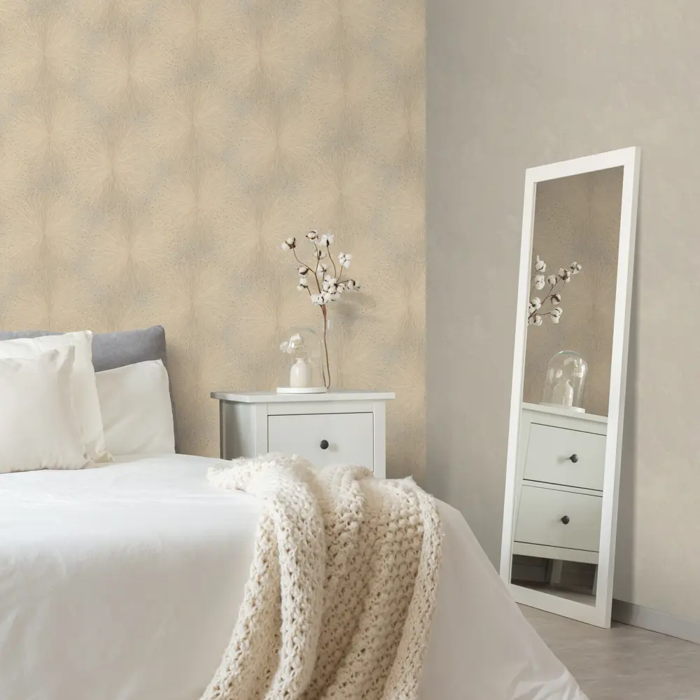EURO DECOR Bengal - флизелиновые обои с тиснением в бежевых тонах 89347322 STLM-0827291 - Вид №3