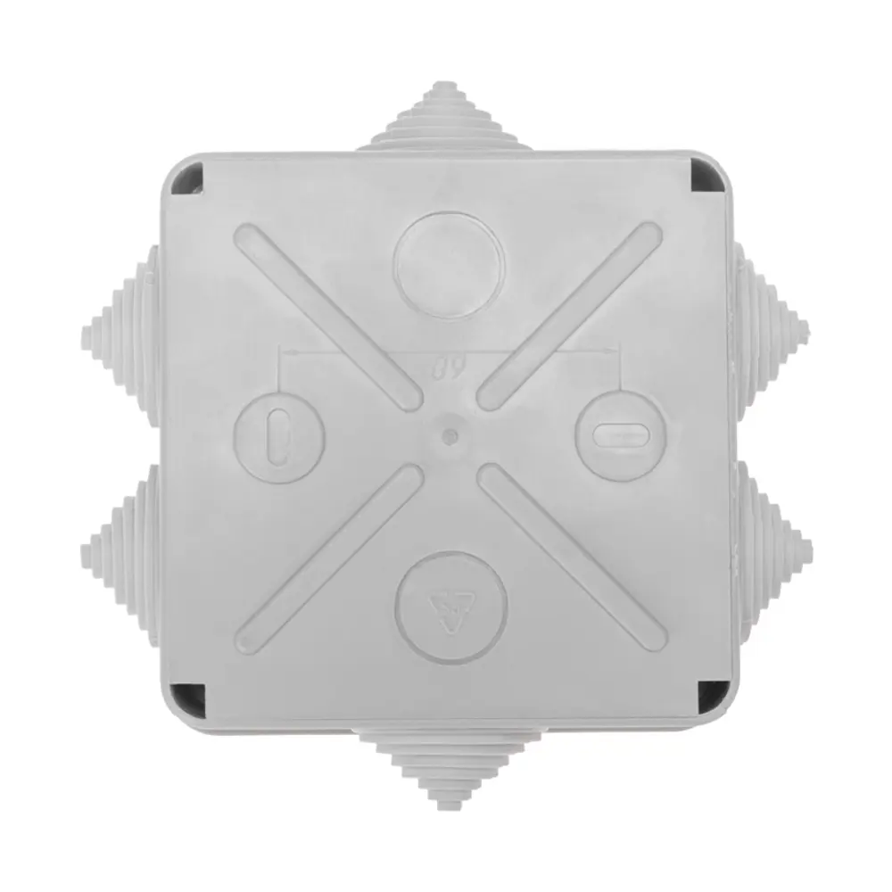 Распределительная коробка открытая Rexant 28-3058 100x100x50 мм 6 вводов IP44 цвет серый Santreyd STLM-2182810 - Вид №5