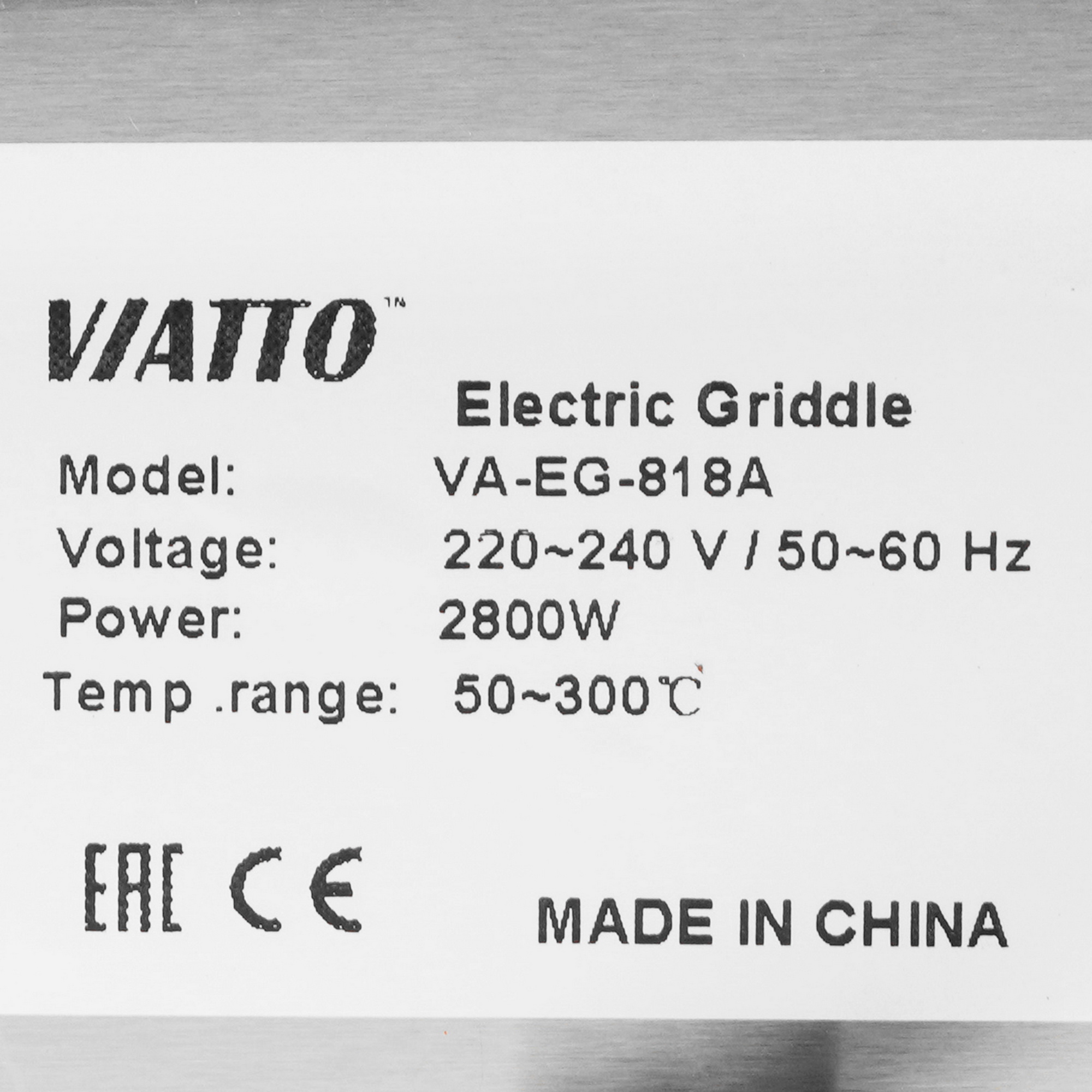 9126337 Жарочная поверхность Viatto VA-EG-818A серебристый STDN-0069901 - Вид №4