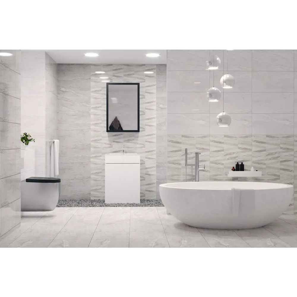 Плитка настенная Marmo Milano Lines 30х60 см 1.44 м² цвет серый Golden Tile STLM-2170417 - Вид №3