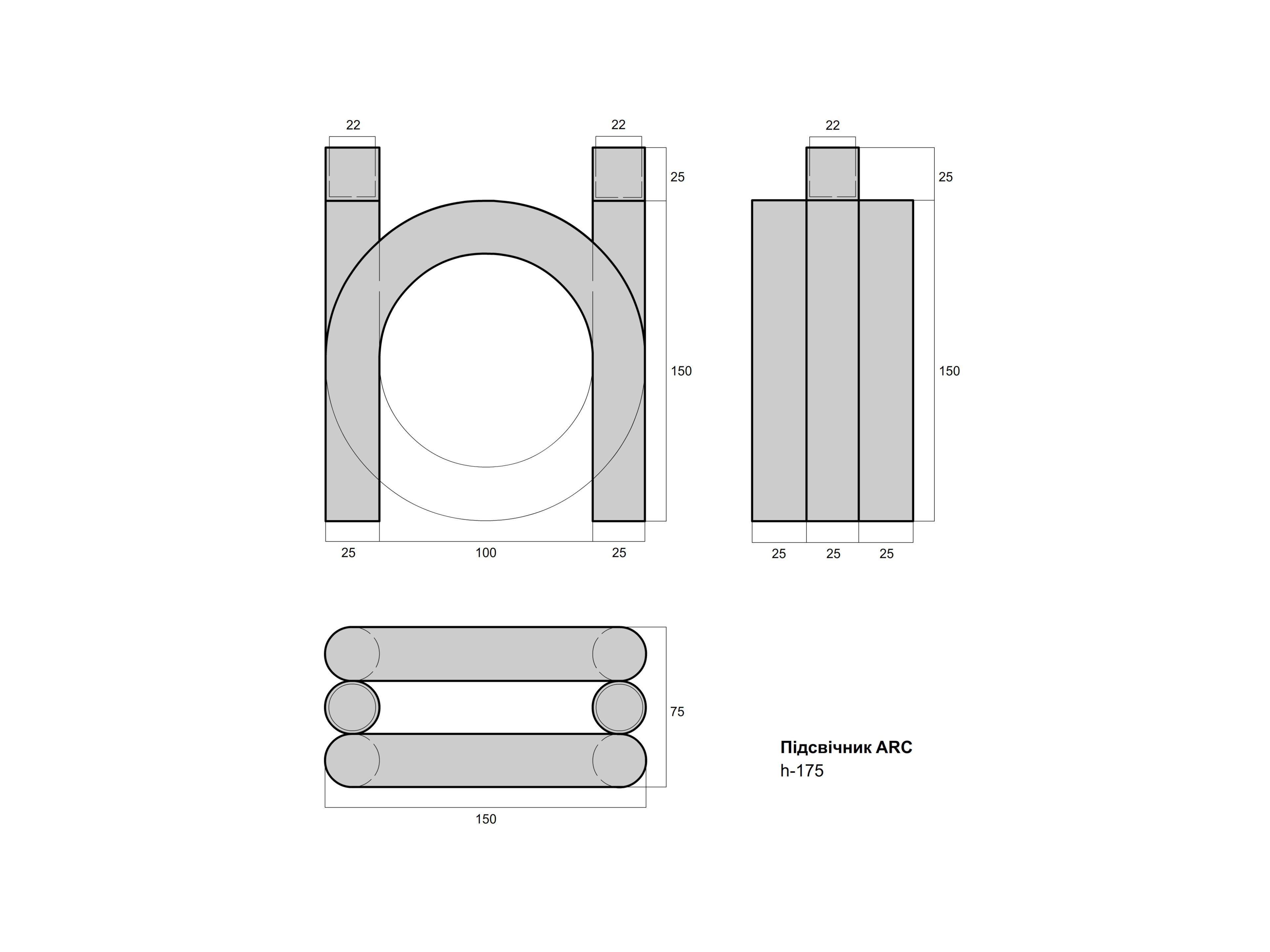 Алюминиевый подсвечник Joyf трубка ARCH-00050006 - Вид №10