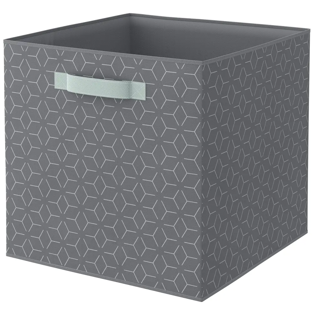 Короб Spaceo KUB Archi L 31x31x31 см 30 л полиэстер цвет комбинированный серый STLM-2133146