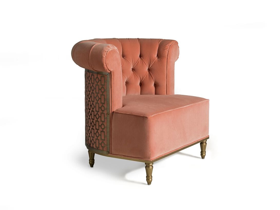 Тканевое кресло с металлической спинкой ANGELO CAPPELLINI New Classic Interiors ARCH-00024568