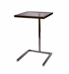 Прикроватный столик черный с серым на металлической ножке Simple A UNICO  248887 Хром;черный