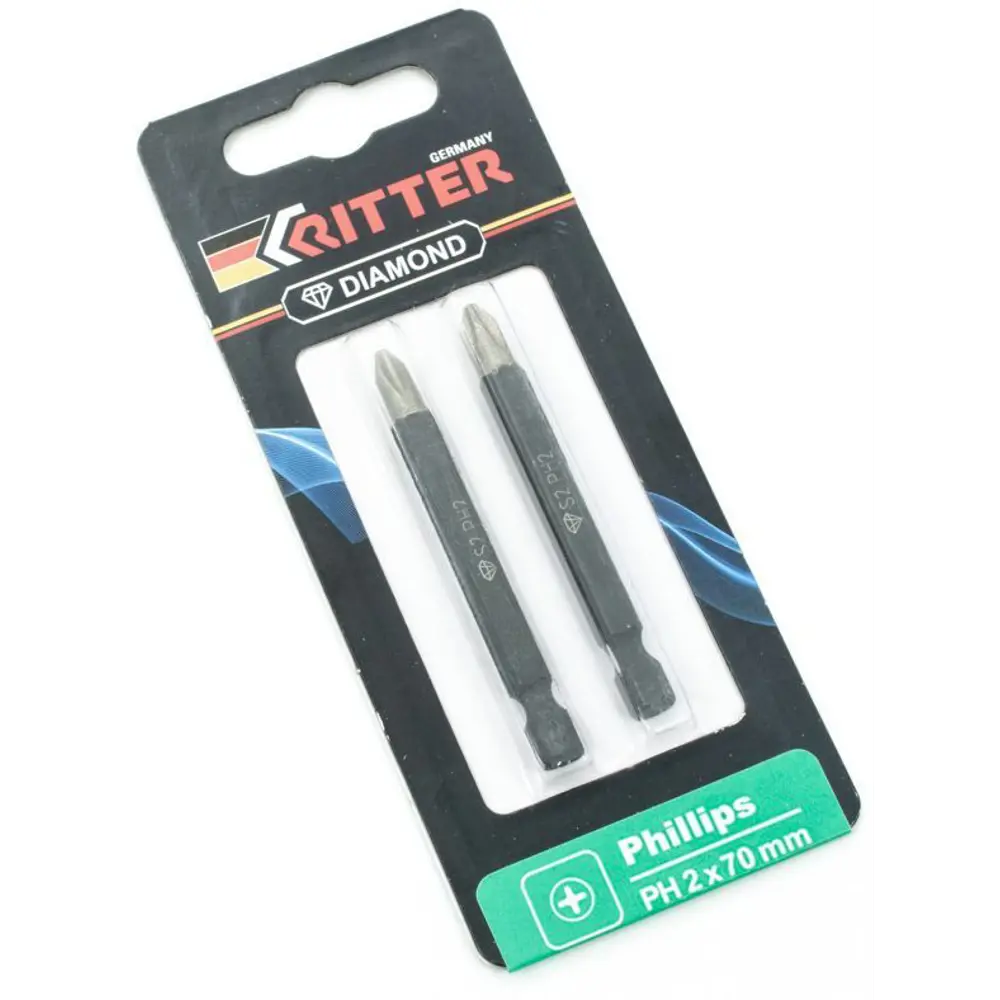 Бита магнитная Ritter Diamond PS20112055 PH2x70 мм, 2 шт STLM-2204879 - Вид №1