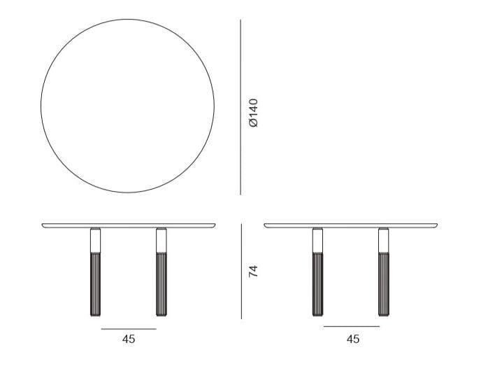 Круглый деревянный стол с Lazy Susan BBB COSIMO ARCH-00080839 - Вид №4