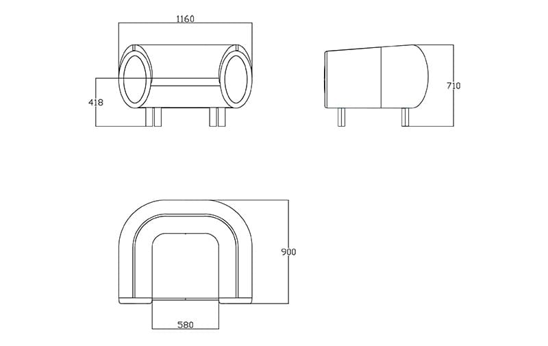 Полиэфирное кресло с подлокотниками Sitland Тоби ARCH-00030862 - Вид №3