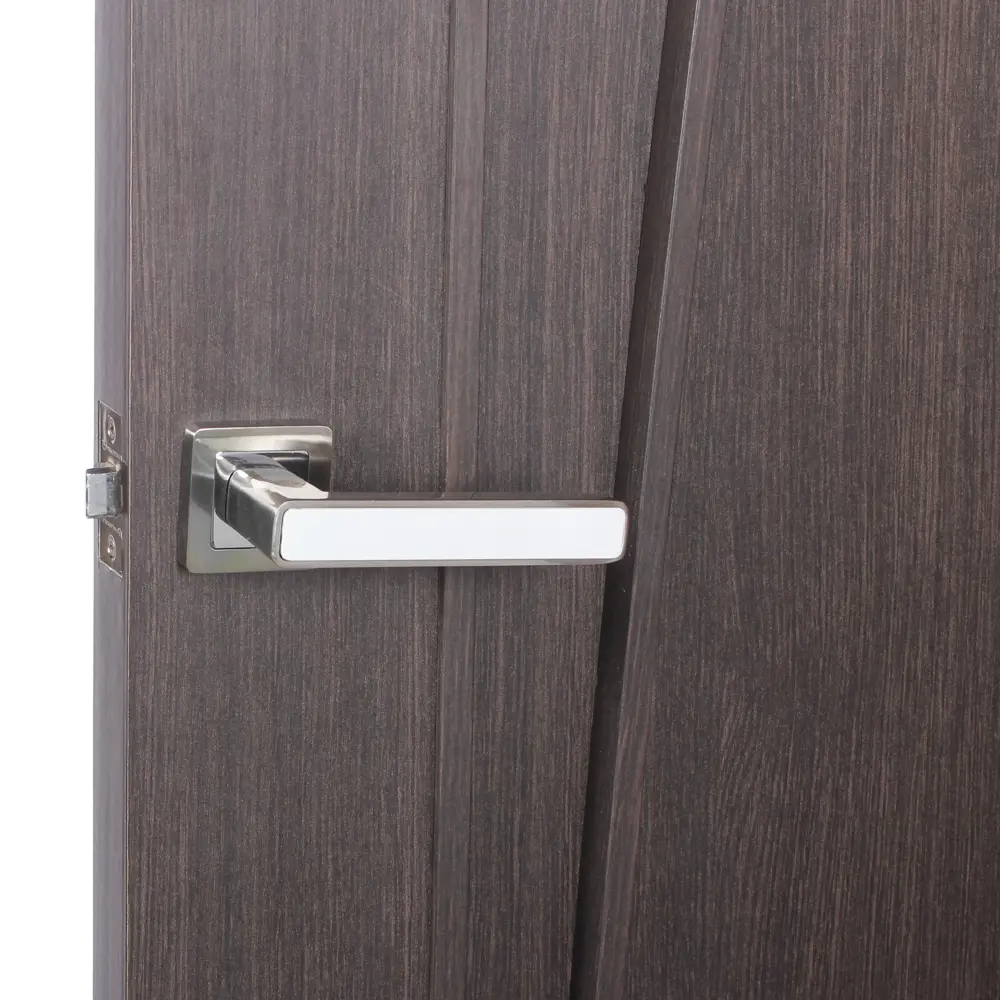 Ручка дверная на розетке MARS QR/HD SN/WH-19, цвет матовый никель/белый PUNTO STLM-2104834 - Вид №4