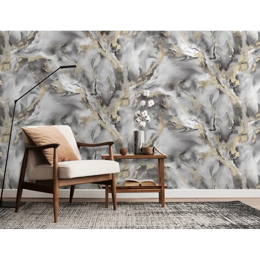 Victoria Stenova Odyssey - флизелиновые обои темно-серые для стильного интерьера 89374628 STLM-1347738 - Вид №3