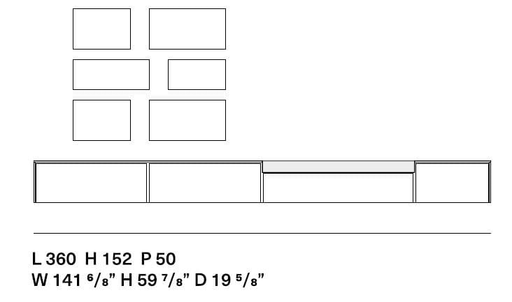 Оборудованная стена установленная с ТВ-стойкой Kristalia Avenue ARCH-00102675 - Вид №4