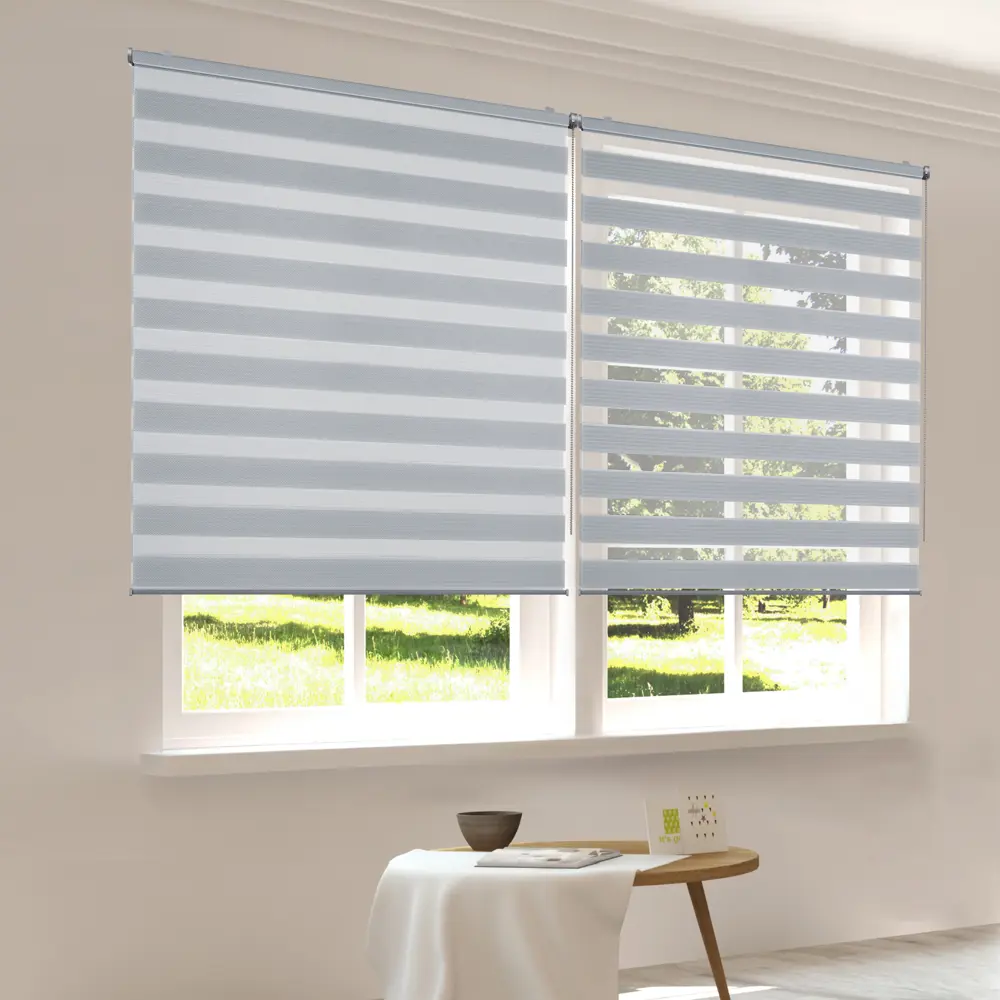 Рулонная штора день-ночь KREAFORTA Novosiberia 140×230 см серая 89408667 STLM-1579330 - Вид №7