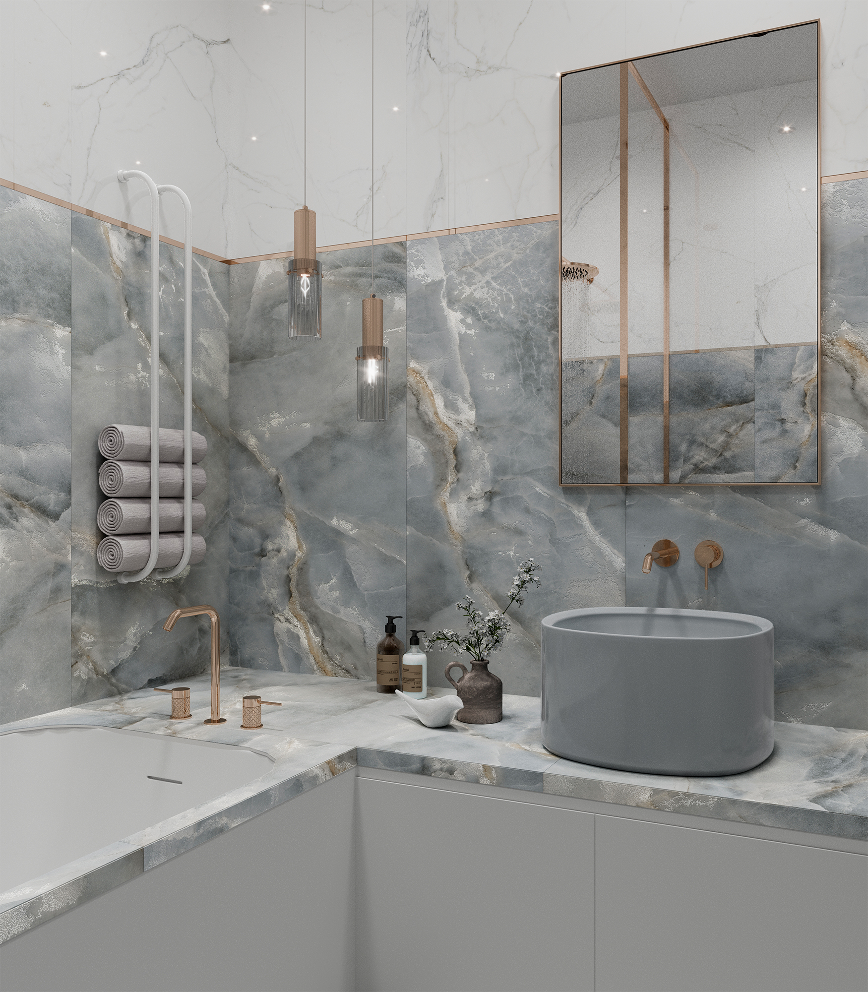 Керамогранит ASCOLI BLUE 60х120 Arcadia Ceramica CR4021-A - Вид №1