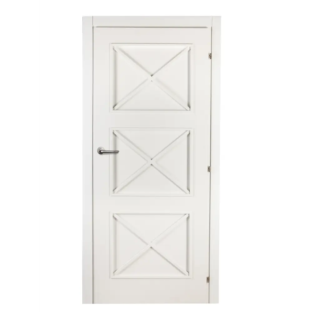 Дверь межкомнатная глухая Камелия белый 2000x600 мм с фурнитурой МАРИО РИОЛИ STLM-2097556