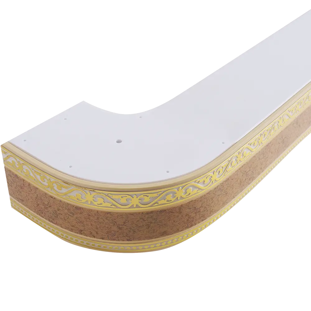 Карниз шинный трехрядный «Монарх» в наборе 200 см пластик цвет песок DOMLEGRAND STLM-2144356 - Вид №3