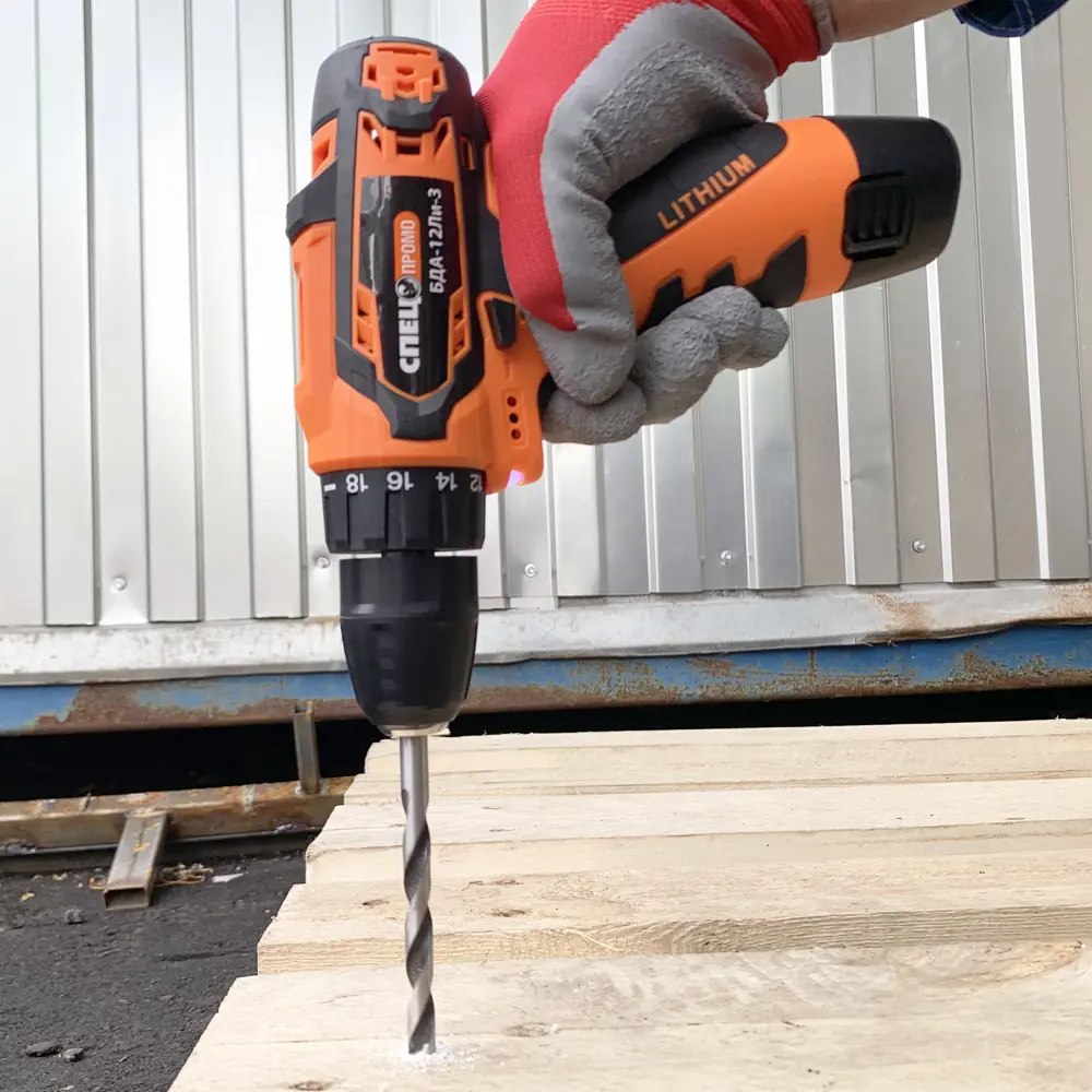 Дрель-шуруповерт аккумуляторная Спец БДА-12ЛИ-3, 12 В 2x1.5 Ач STLM-2189499 - Вид №10