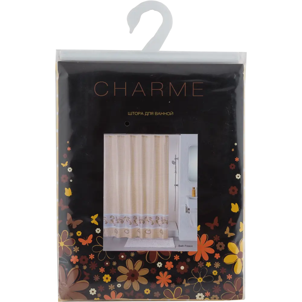 Штора для ванной комнаты «Fresco» 180х180 см цвет бежевый BATH PLUS ШТОРЫ CHARME RED STLM-2143015 - Вид №5