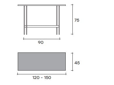 Консольный стол с столешницей из DV-стекла FIAM ITALIA Waves ARCH-00073655 - Вид №10
