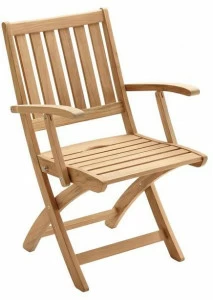 solpuri Складной садовый стул из тикового дерева с подлокотниками Windsor