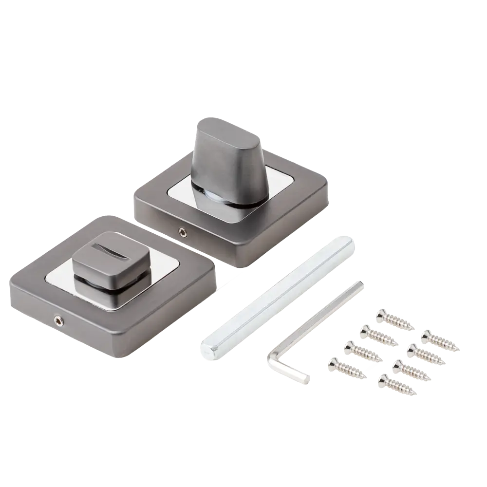 Завертка дверная квадратная Armex WC-2207 алюминий цвет графит STLM-2186701 - Вид №1