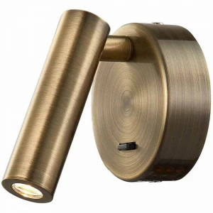 Спот настенный светодиодный с выключателем латунь Prea 6077 MANTRA PREA 00-3891600 Латунь