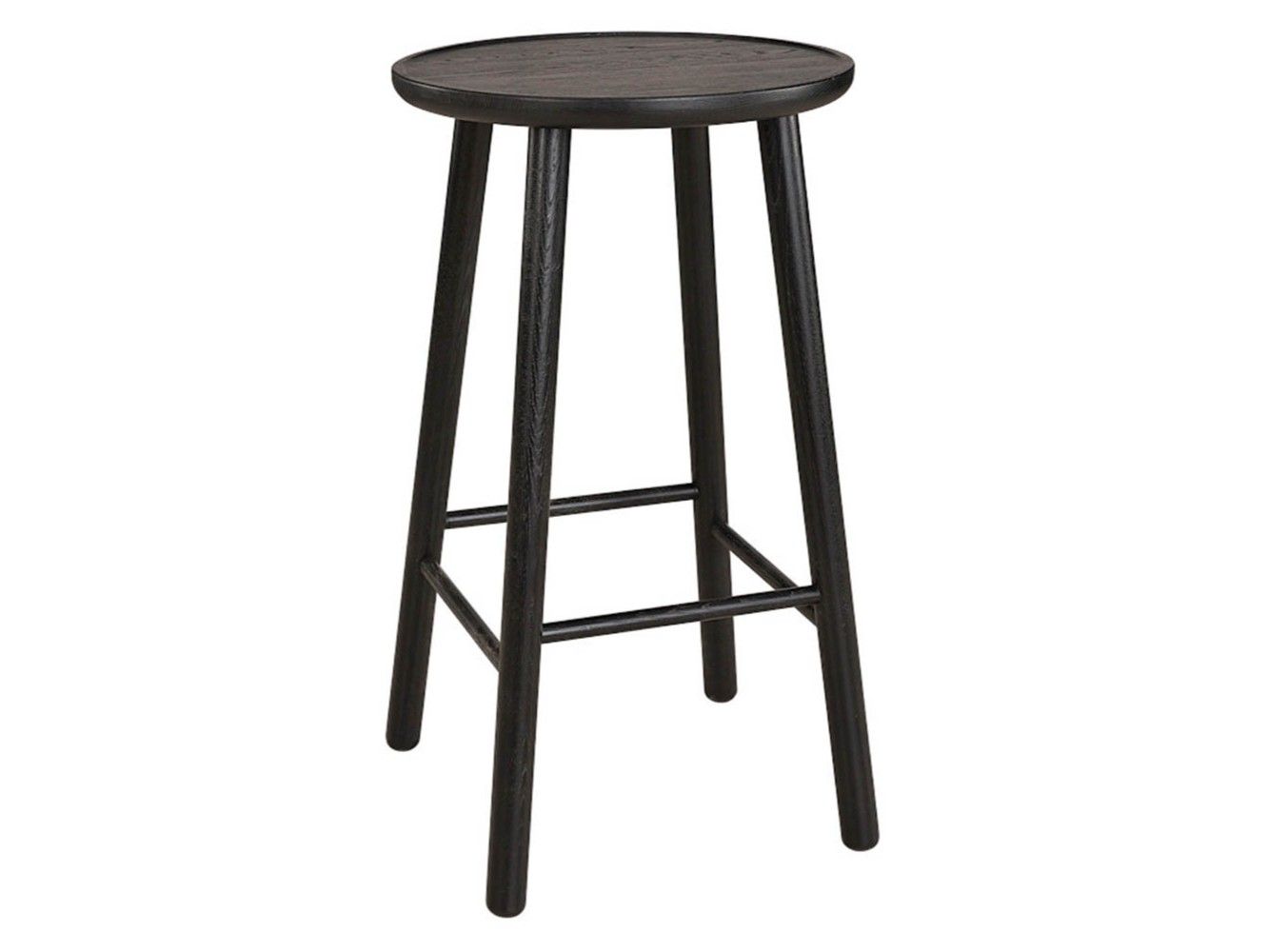 Высокий стул из ясеня с подставкой для ног Hans K ZigZag ARCH-00138690