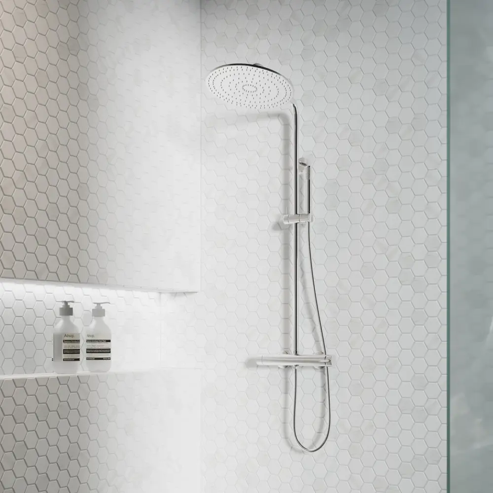 Мозаика керамическая Smart Mosaic Homework Hexagon Carrara Matt 27.1x28.2 см цвет серый STLM-2106461