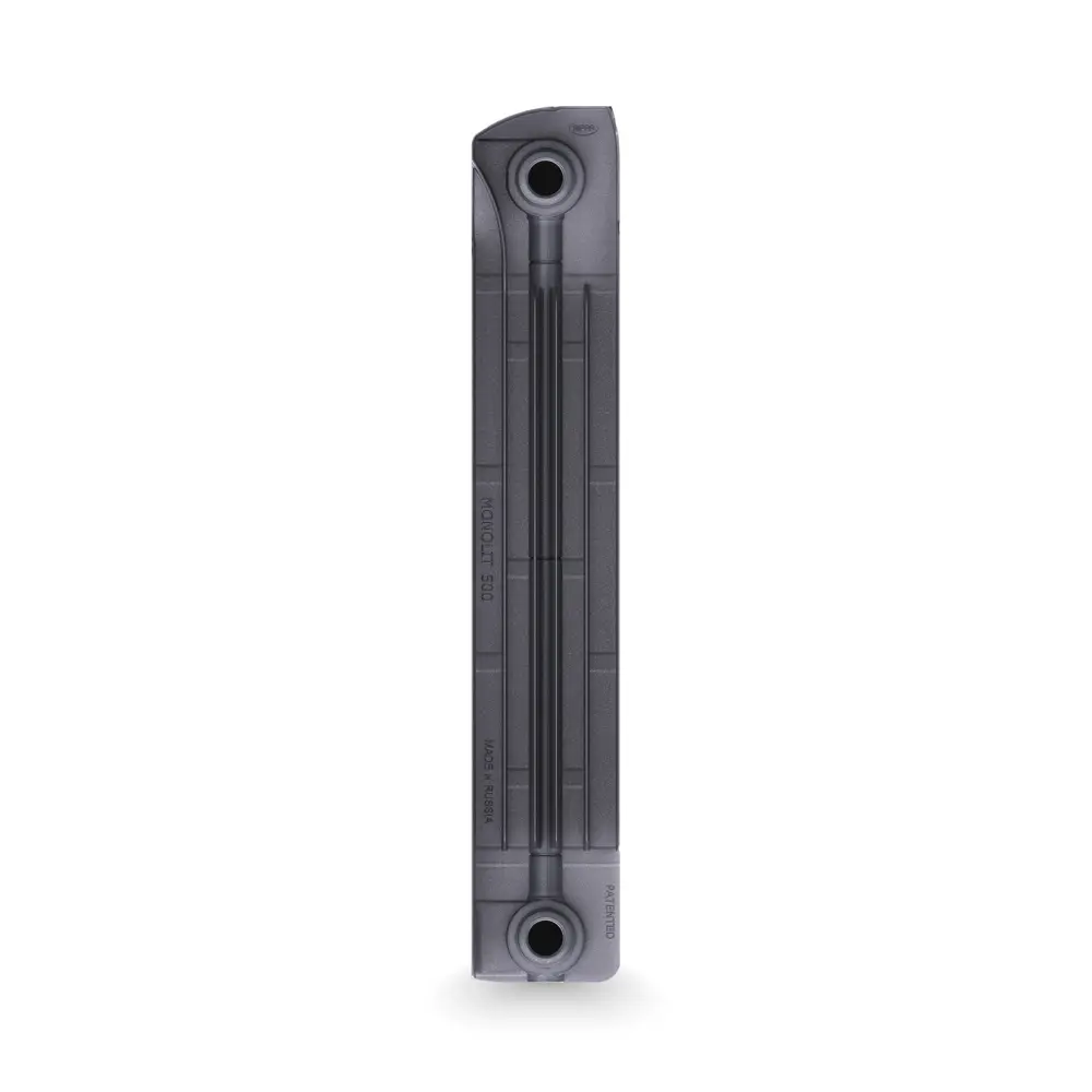 Радиатор секционный Rifar Monolit M50004RAL7012 500/100 4 секции боковое подключение биметалл серый STLM-2027753 - Вид №2