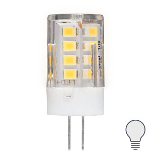 Лампа светодиодная JC G4 220-240 В 3.5 Вт кукуруза прозрачная 300 лм нейтральный белый свет VOLPE