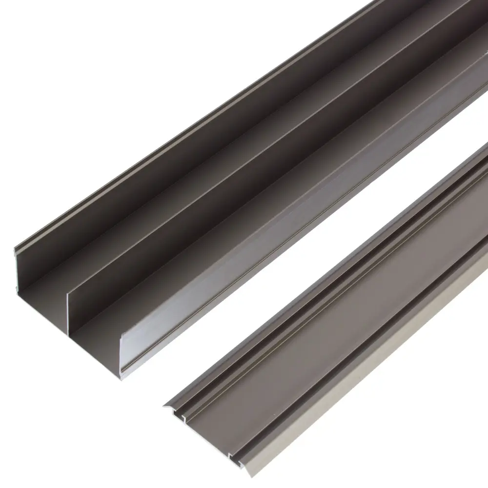 Комплект направляющих для дверей Spaceo 2062 мм алюминий цвет шампань STLM-2020634 - Вид №2