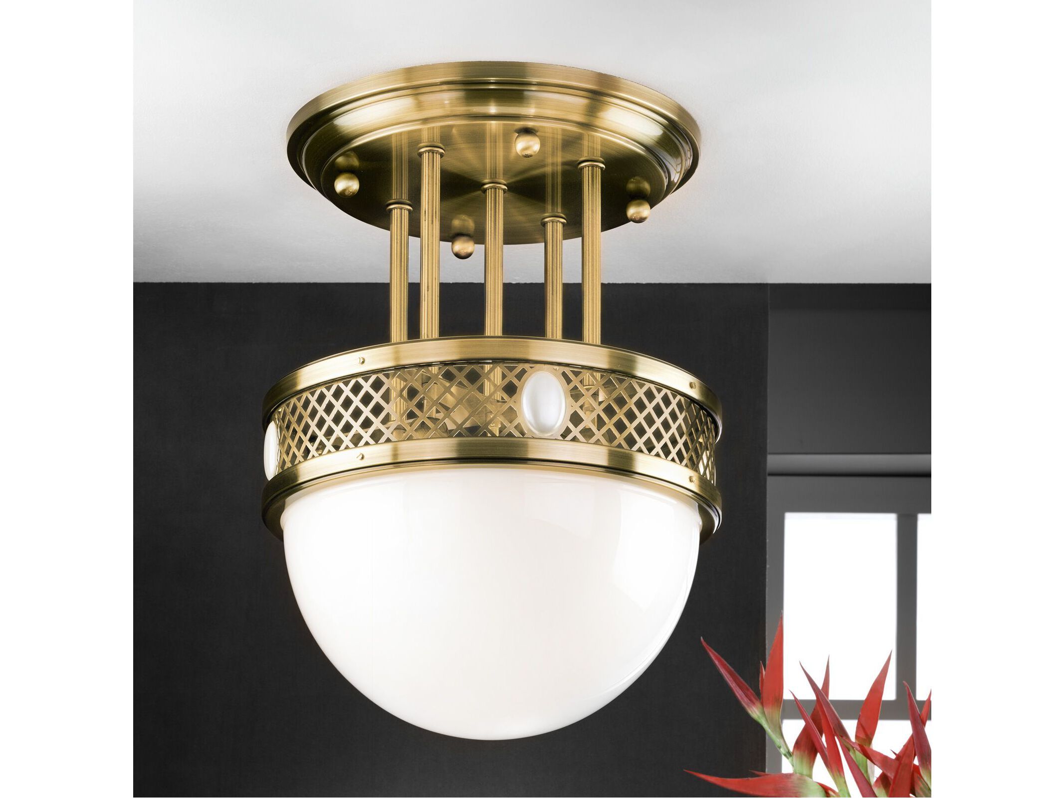 Потолочный светильник из опала и латуни Orion Alt Wien ARCH-00095739