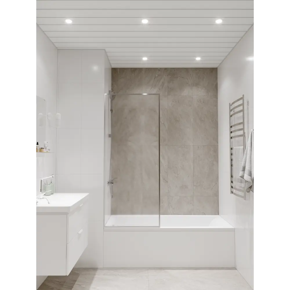 Набор реек 2.5x1 м цвет белый матовый, без раскладки БАРД STLM-2085426