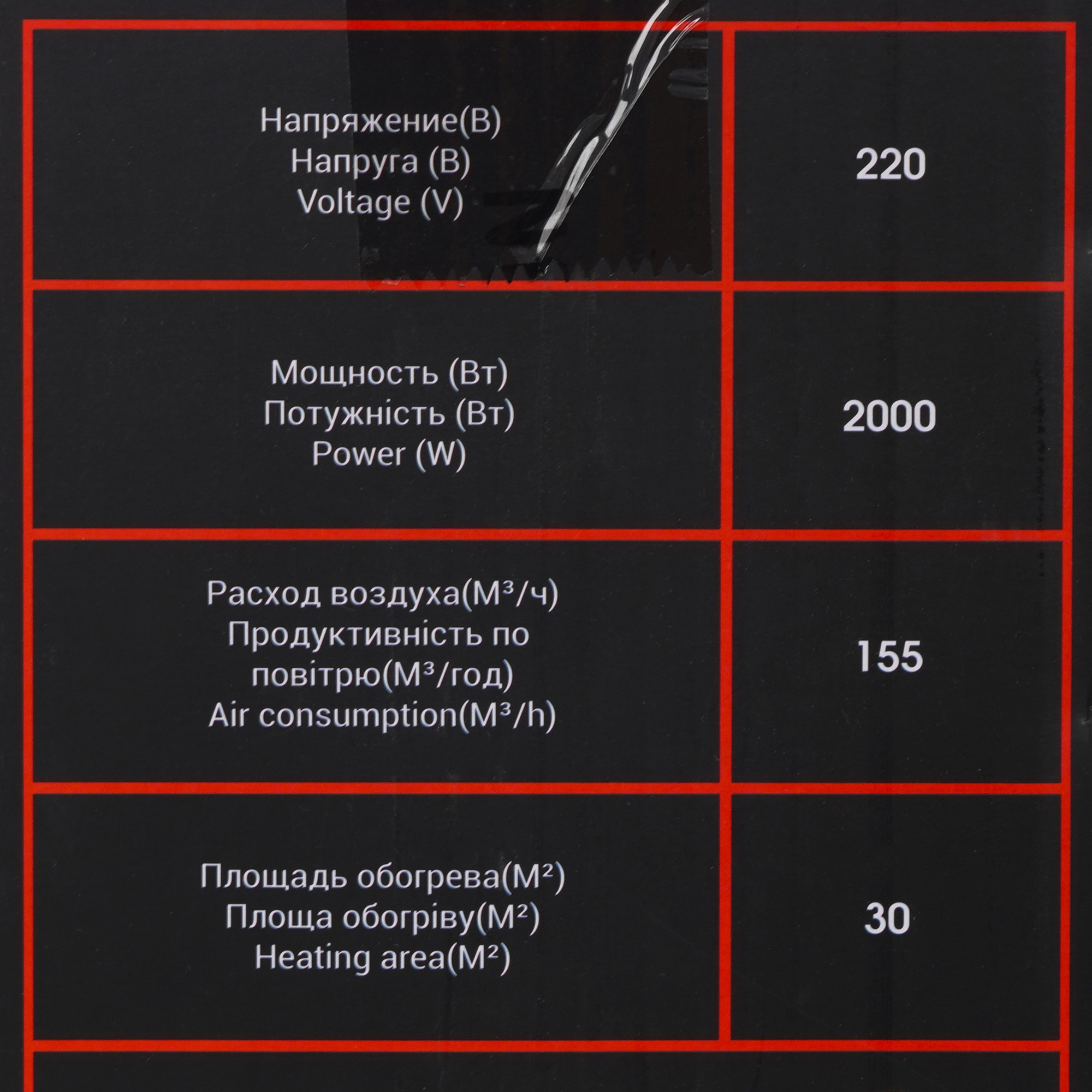 9137425 Тепловая пушка электрическая EDON WAB-2000R STDN-0020236 - Вид №7
