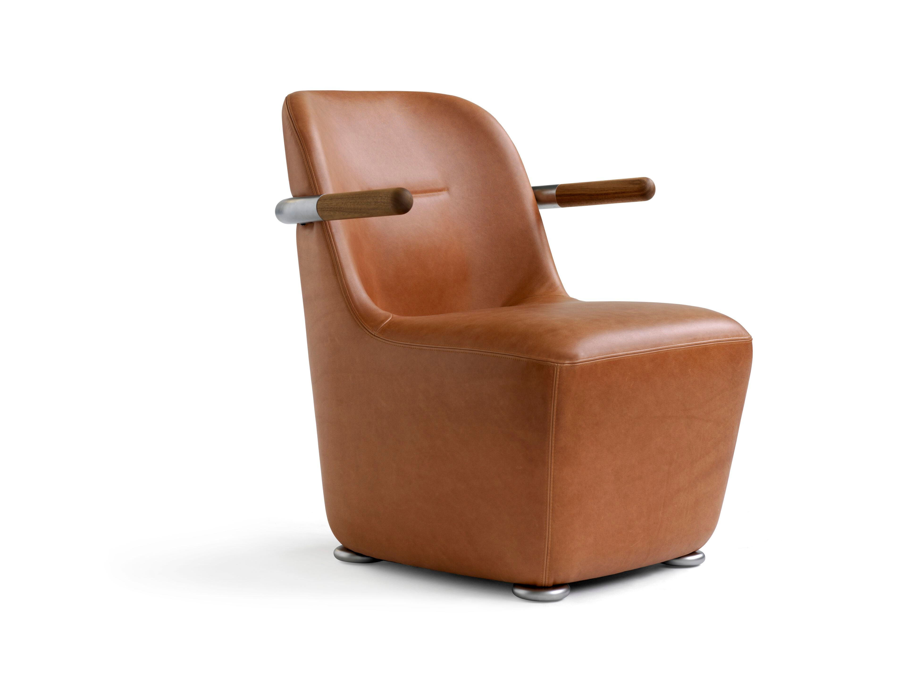 Кожаное кресло с подлокотниками Bla Station JACKSON ARCH-00105701