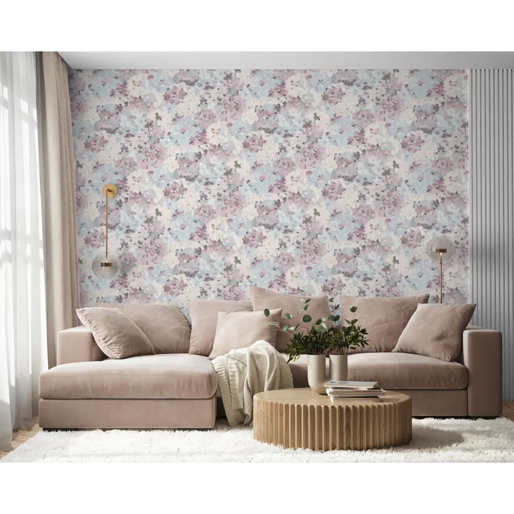 Обои флизелиновые WallSecret Garden розово-голубые 1.06 м 8624-18 STLM-2169945 - Вид №2