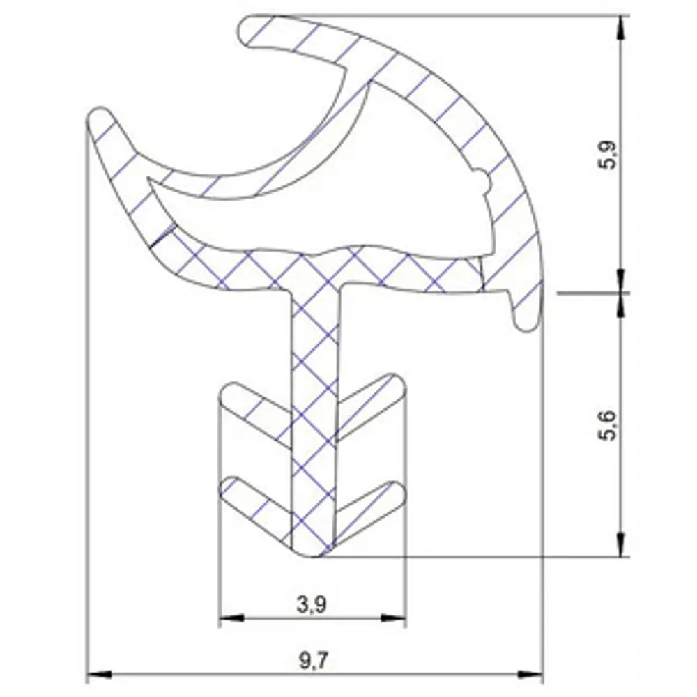 Уплотнитель для дверей Deventer универсальный профиль 5.5 м цвет серый Santreyd STLM-2129469 - Вид №2