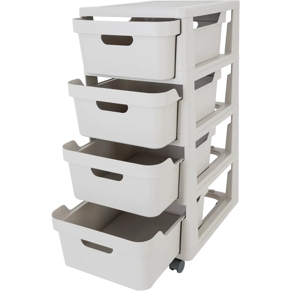 Комод LUXE 4 ящика 30x38.5x69 см пластик цвет бежевый 82995144 STLM-2109555 Santreyd  - Вид №1