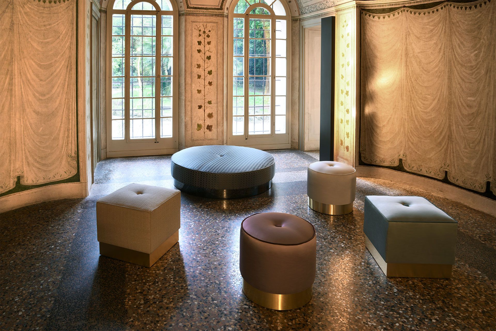 Квадратный пуф из ткани Domingo Salotti Eos ARCH-00010358 - Вид №2