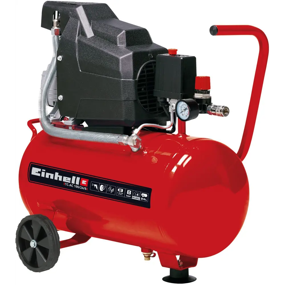 Компрессор поршневой масляный Einhell TC-AC 190/24/8 Kit, 24 л 165 л/мин STLM-2064320