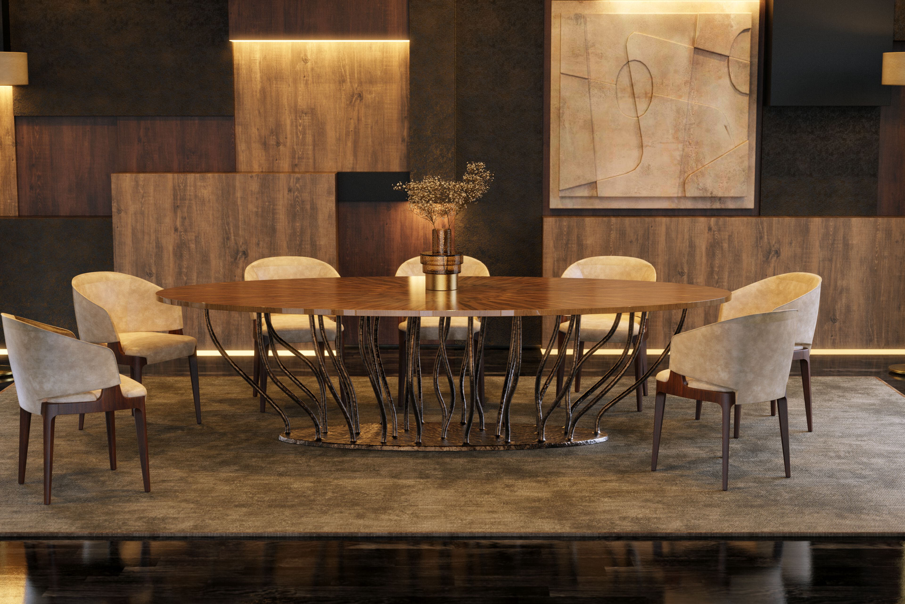 Обеденный стол из дерева и стекловолокна KARPA Allana ARCH-00002325 - Вид №1